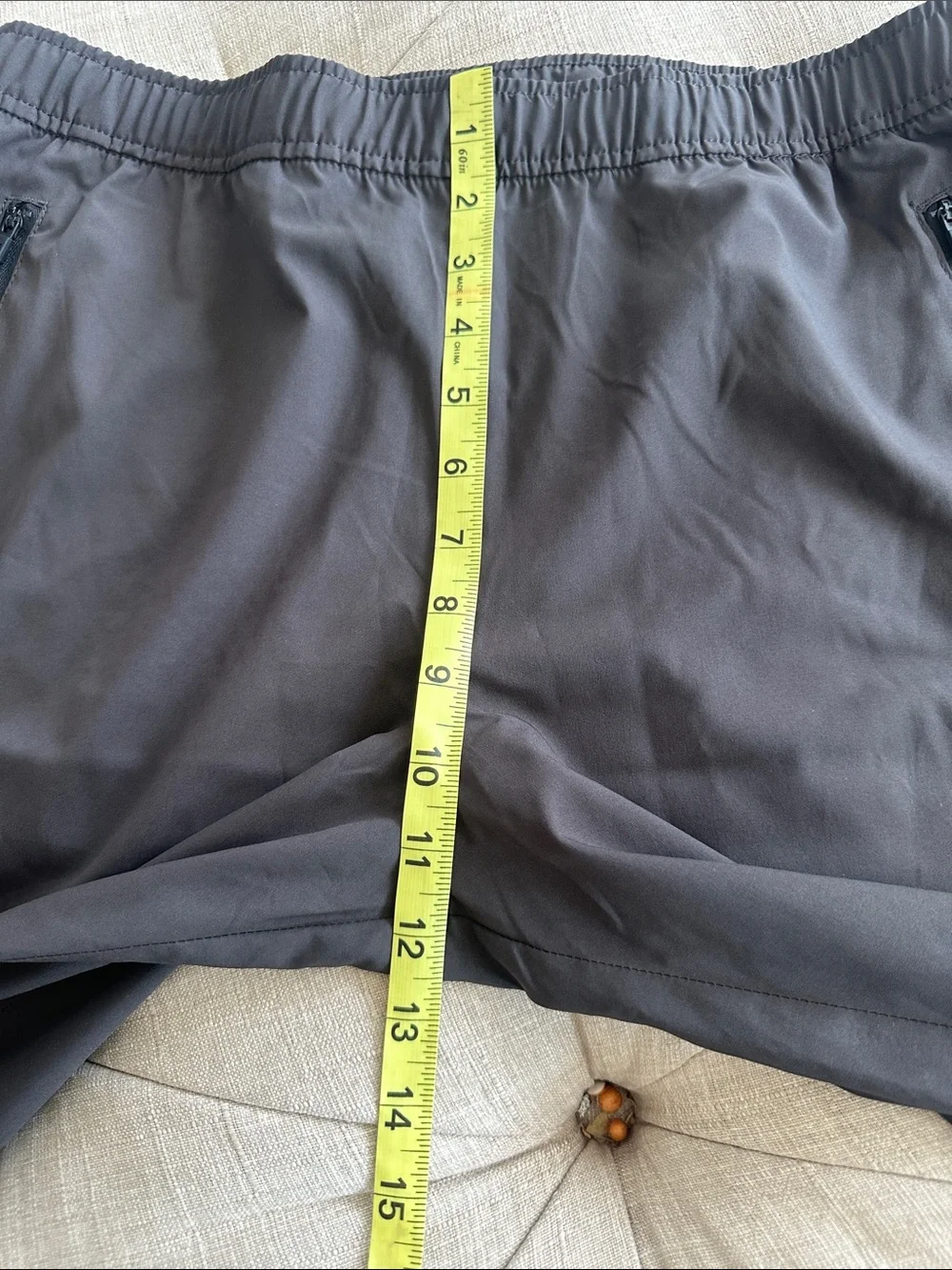 GAP Men's Dark Gray Athletic Joggers with Zip Pockets